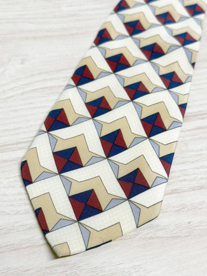 vintage van heusen 100% silk geometric tie | made in Italy - good market thrift store