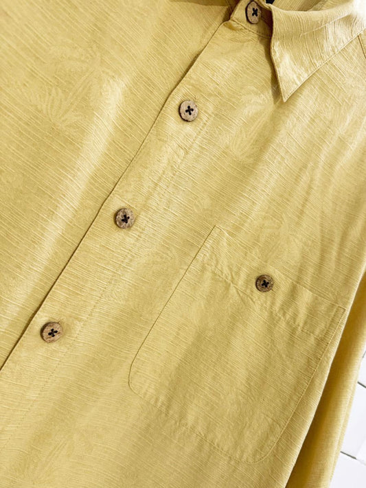 vintage van heusen 100% silk palm cabana shirt - good market thrift store