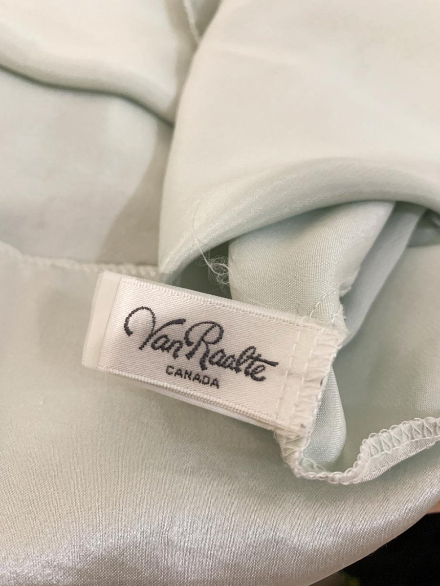 vintage van roalte lace trim satin maxi slip dress | made in canada - good market thrift store