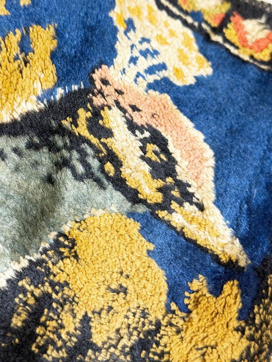 vintage velvet peacock tapestry wall hanging - good market thrift store