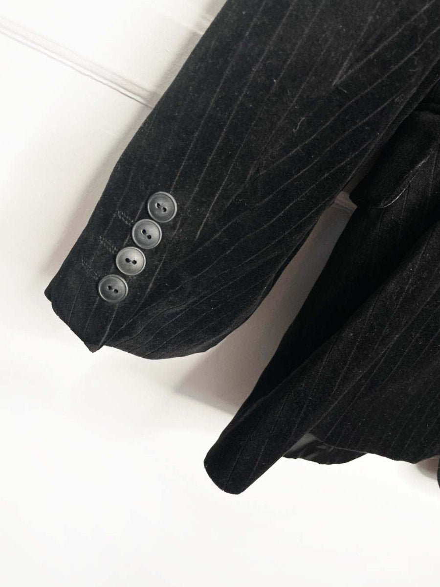 vintage velvet pin stripe blazer - good market thrift store