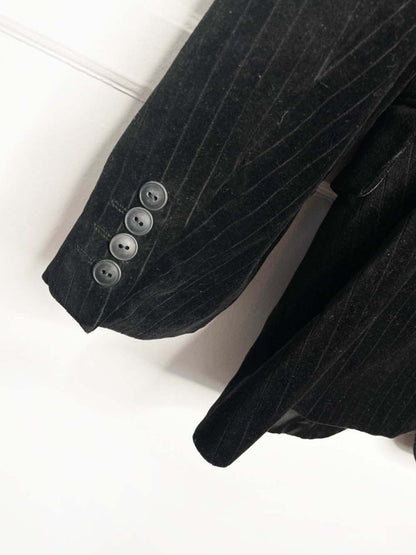 vintage velvet pin stripe blazer - good market thrift store