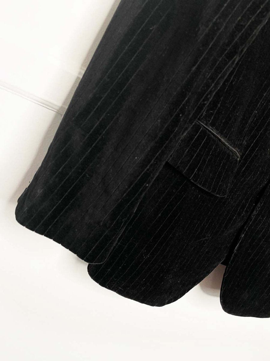 vintage velvet pin stripe blazer - good market thrift store