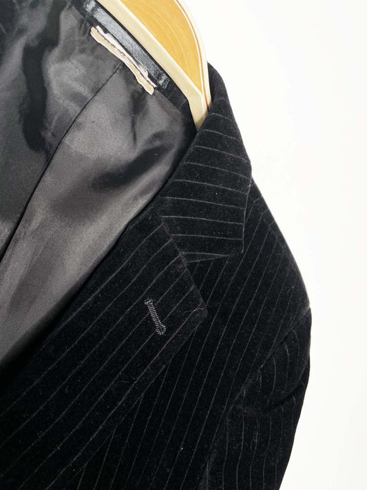 vintage velvet pin stripe blazer - good market thrift store