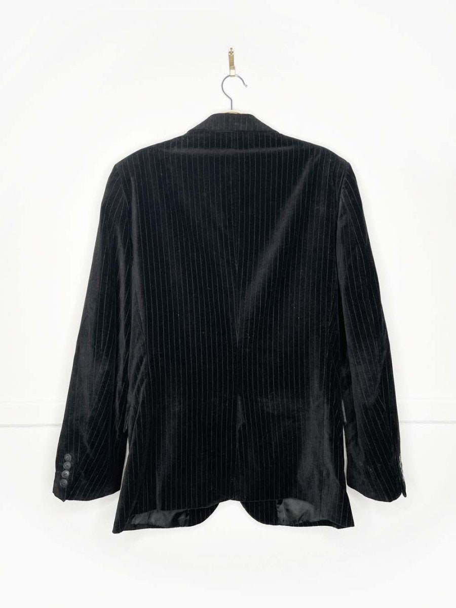 vintage velvet pin stripe blazer - good market thrift store