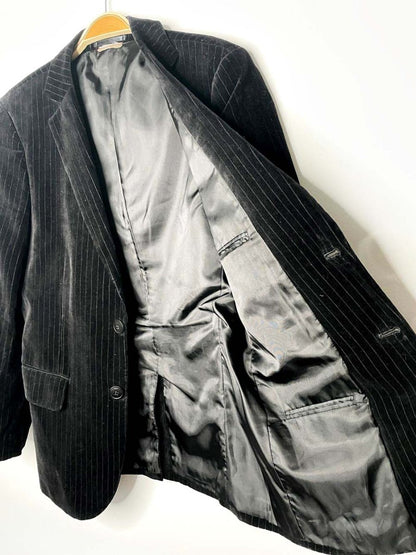 vintage velvet pin stripe blazer - good market thrift store