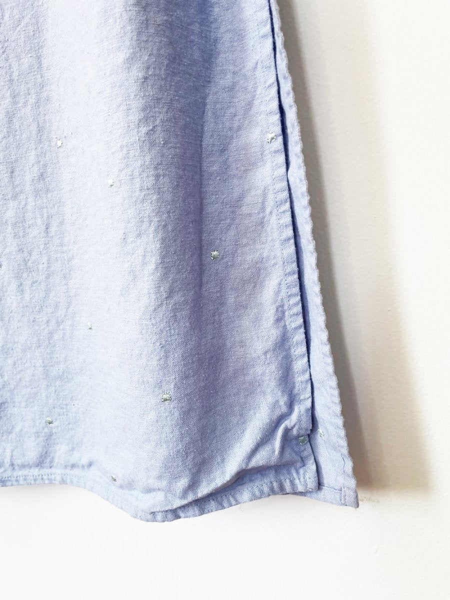 vintage view 100% linen embroidered maxi dress | norton mcnaughton - good market thrift store