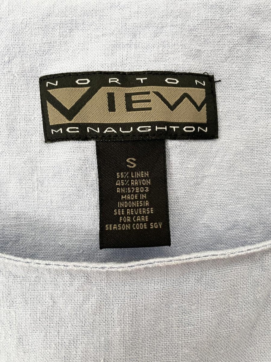 vintage view 100% linen embroidered maxi dress | norton mcnaughton - good market thrift store