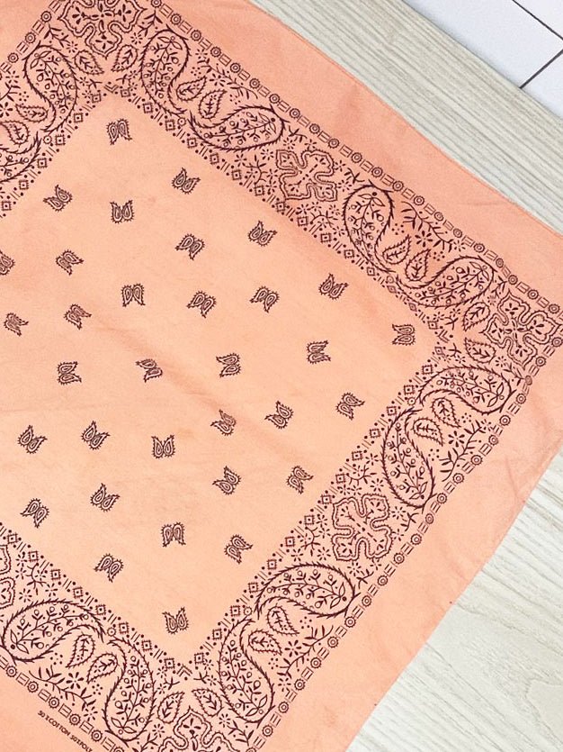 vintage wamcraft neon square paisley bandana | made in usa - good market thrift store