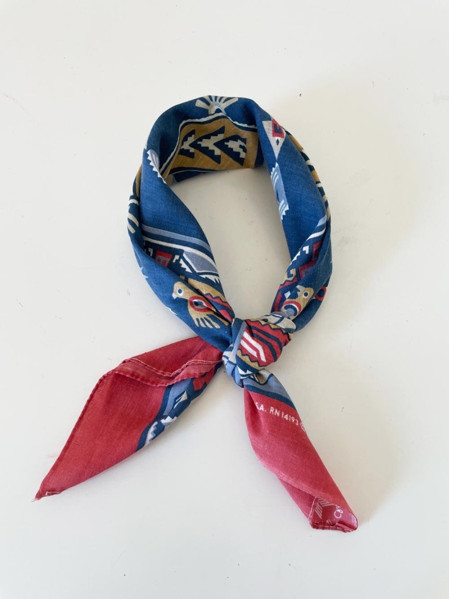 vintage wamcraft southwestern square bandana | made in usa - good market thrift store