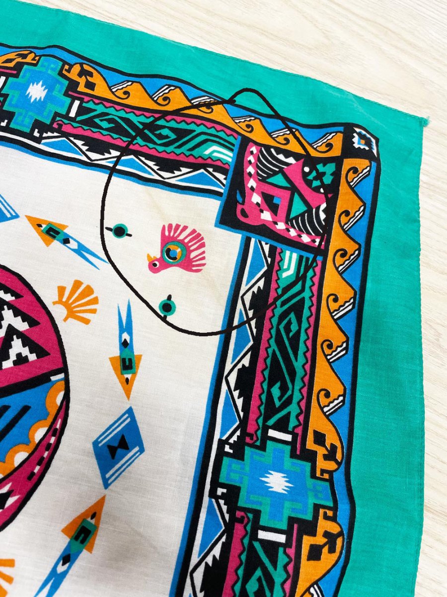 vintage wamcraft southwestern square bandana | made in usa - good market thrift store