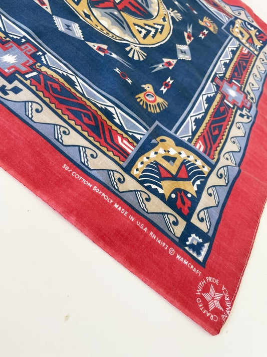 vintage wamcraft southwestern square bandana | made in usa - good market thrift store