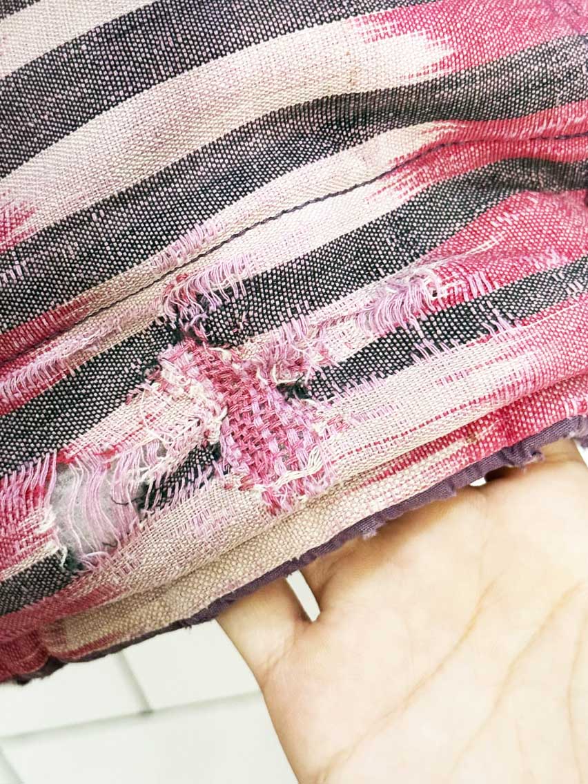 vintage western woven reversible sashiko hand - made snap button jacket - good market thrift store