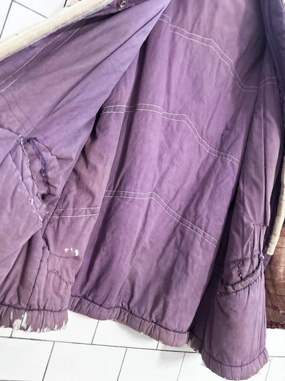 vintage western woven reversible sashiko hand - made snap button jacket - good market thrift store