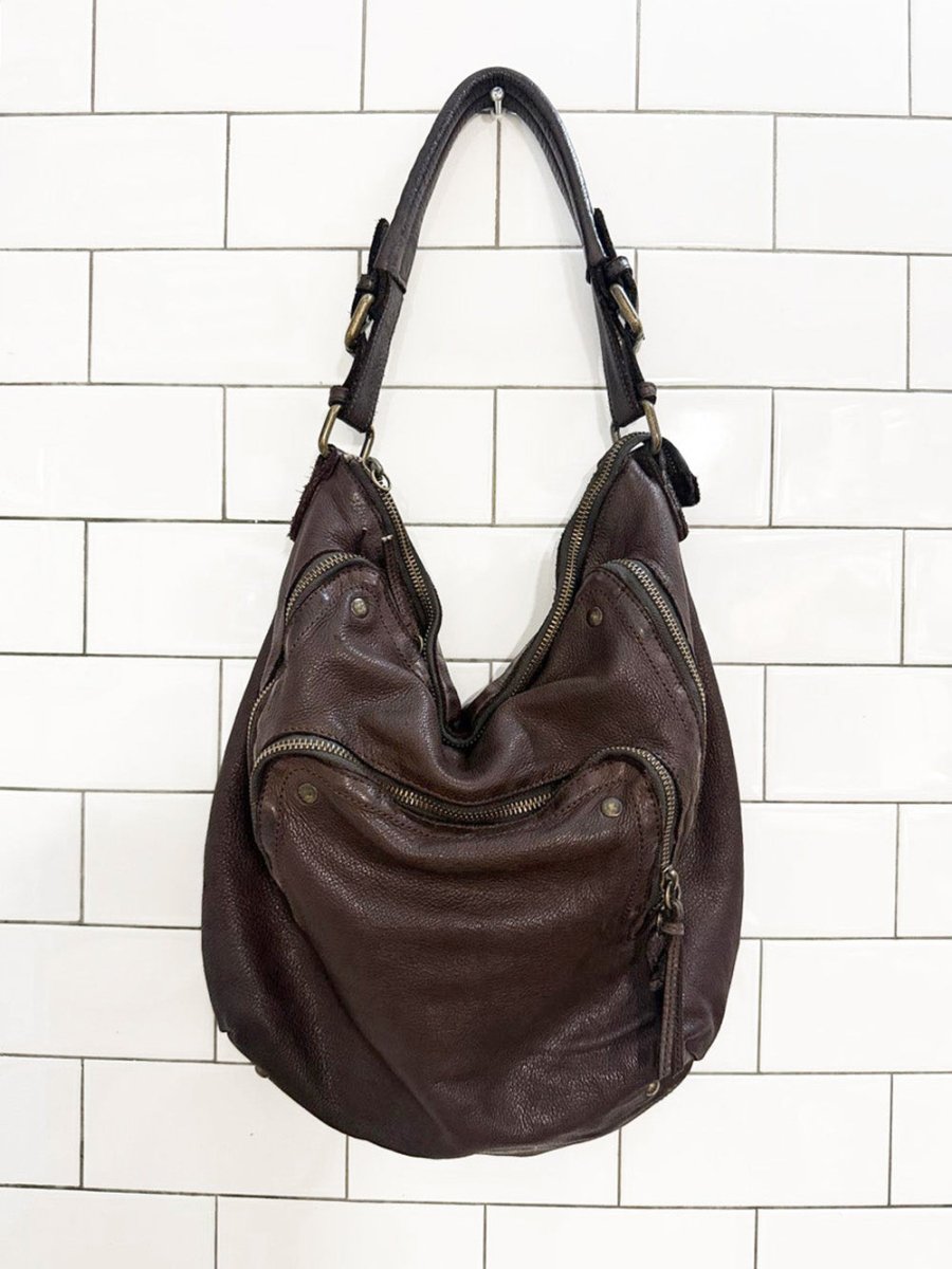 vintage wilson leather slouchy hobo shoulder bag - good market thrift store