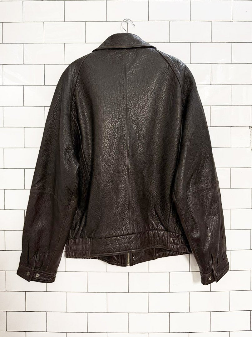 vintage wilsons heavy soft leather bomber jacket | pelle studio | thinsulate zip out liner - good market thrift store