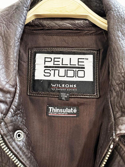 vintage wilsons heavy soft leather bomber jacket | pelle studio | thinsulate zip out liner - good market thrift store
