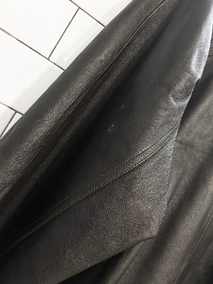 vintage wilson's leather pleated shoulder bomber jacket - good market thrift store