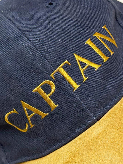 vintage winning spirit suede brim embroidered captain baseball cap - good market thrift store
