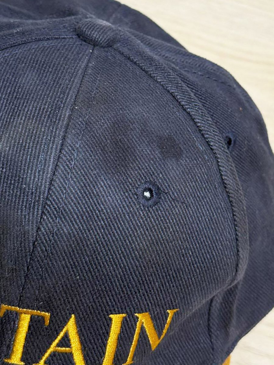 vintage winning spirit suede brim embroidered captain baseball cap - good market thrift store