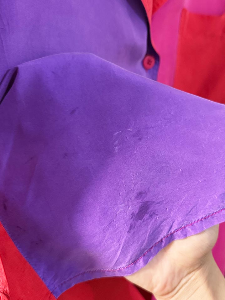 vintage winter silks 100% silk short sleeve shirt - good market thrift store