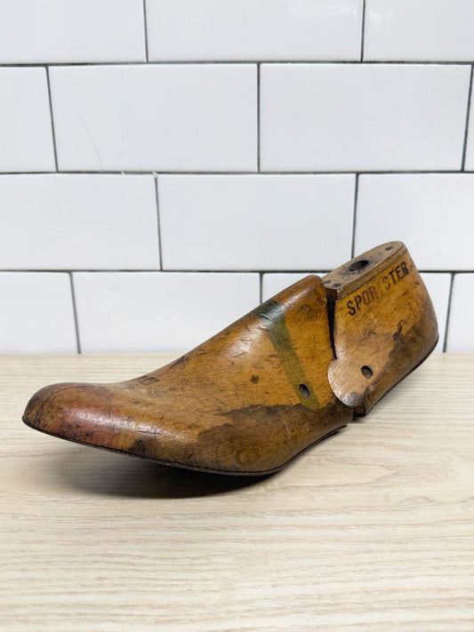 vintage wooden shoe form - good market thrift store