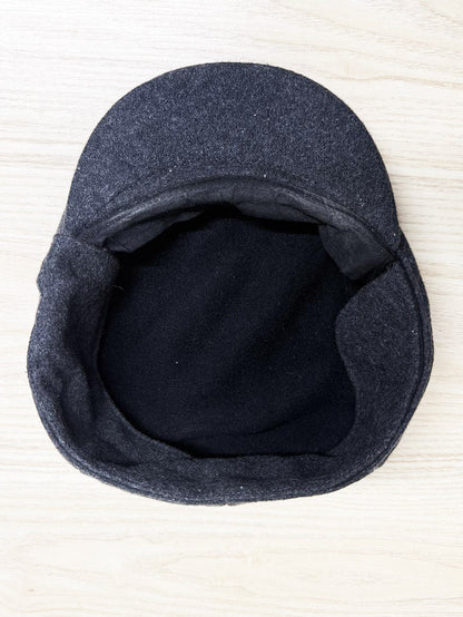 vintage wool - blend flat cap with ear muffs - good market thrift store