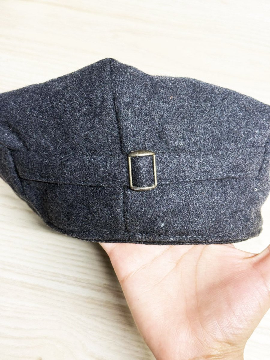 vintage wool - blend flat cap with ear muffs - good market thrift store