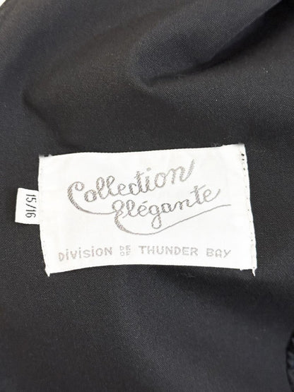 vintage wool - blend lined double breasted trench coat + tartan scarf | collection elegante - good market thrift store