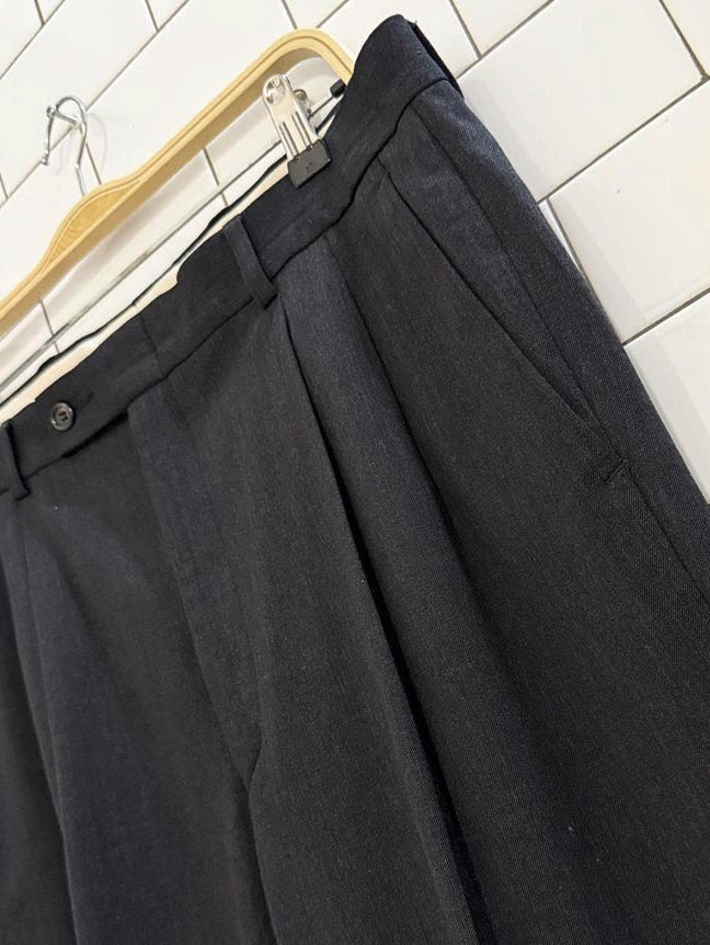 vintage wool - blend pleated trousers - good market thrift store