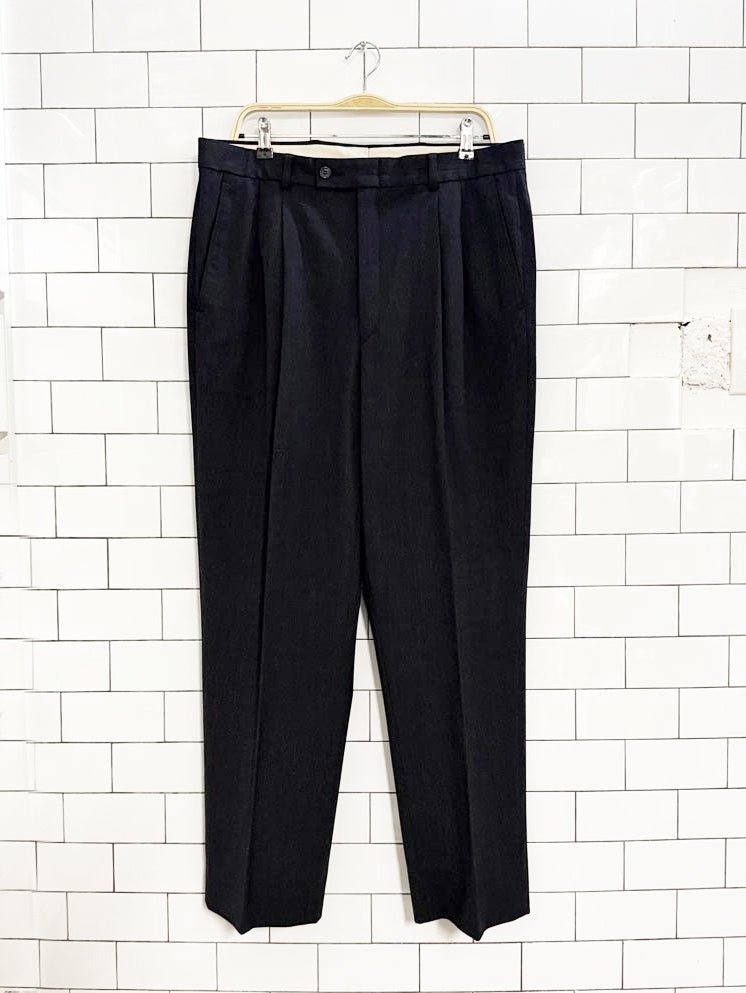 vintage wool - blend pleated trousers - good market thrift store
