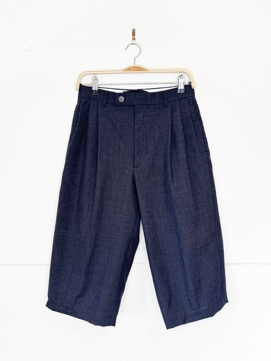 vintage wool-blend tailored bermuda short | rework - good market thrift store