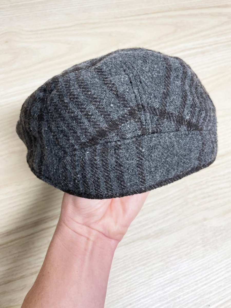 vintage wool - blend tweed flat cap - good market thrift store