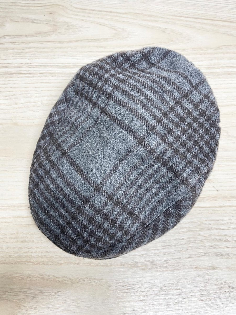 vintage wool - blend tweed flat cap - good market thrift store