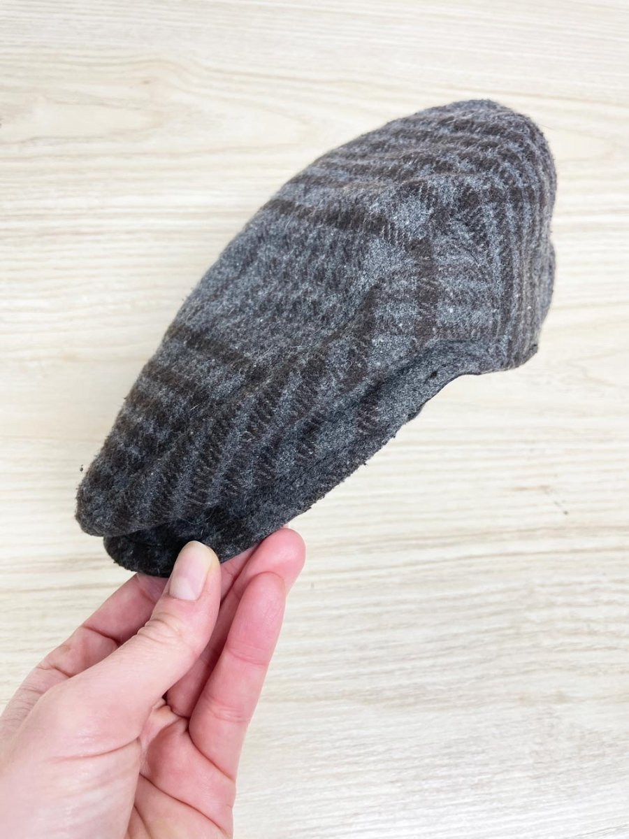 vintage wool - blend tweed flat cap - good market thrift store