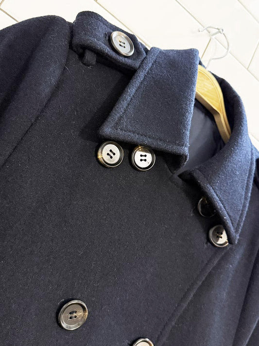 vintage wool double breasted belted short cape - good market thrift store