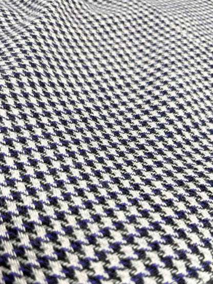 vintage wool houndstooth pleated hem knee - length skirt - good market thrift store