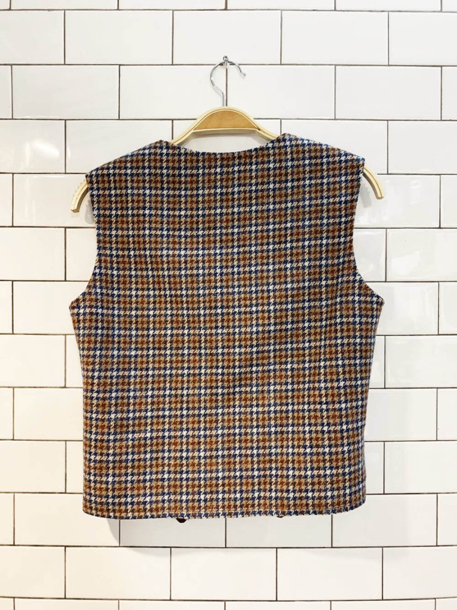 vintage wool houndstooth vest top - good market thrift store