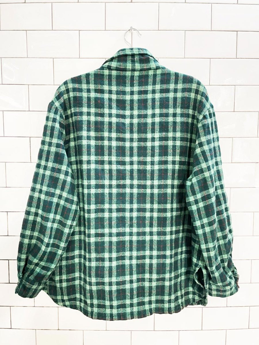 vintage wool plaid shirt jacket - good market thrift store