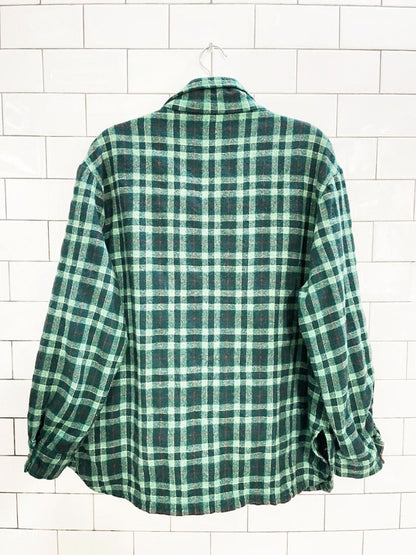 vintage wool plaid shirt jacket - good market thrift store