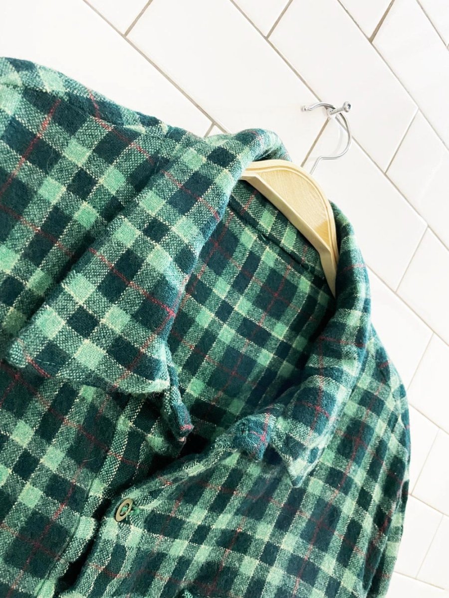 vintage wool plaid shirt jacket - good market thrift store