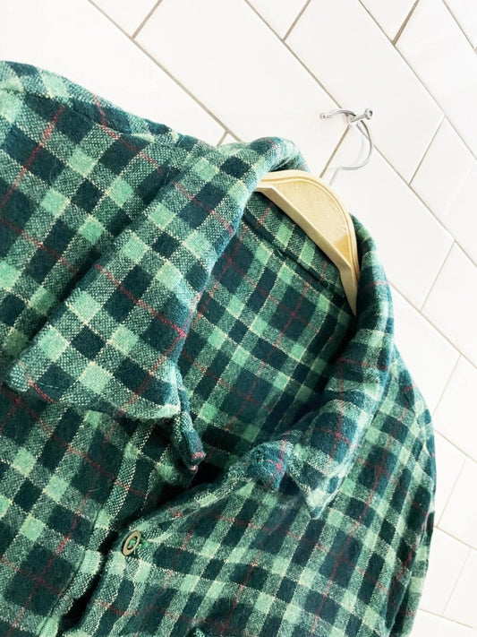 vintage wool plaid shirt jacket - good market thrift store