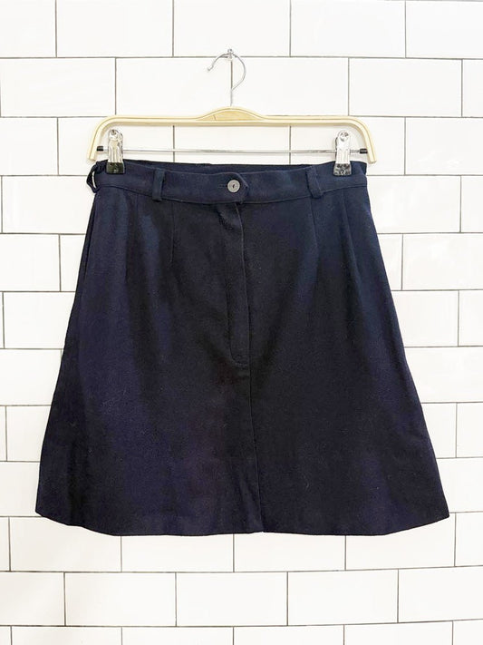 vintage wool serval zipper mini skirt - good market thrift store