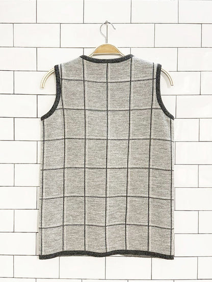 vintage wool window pocket knit vest - good market thrift store