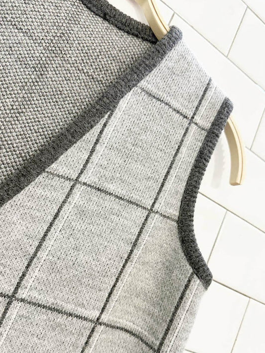 vintage wool window pocket knit vest - good market thrift store