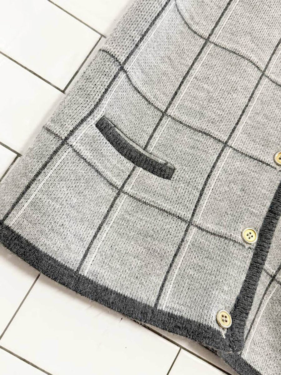 vintage wool window pocket knit vest - good market thrift store