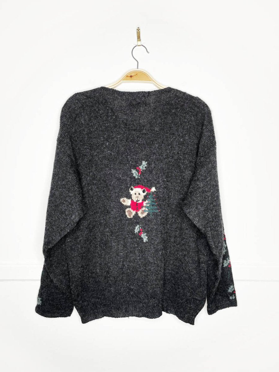 vintage woolrich 100% wool old saint nick light wool sweater | hand - framed - good market thrift store