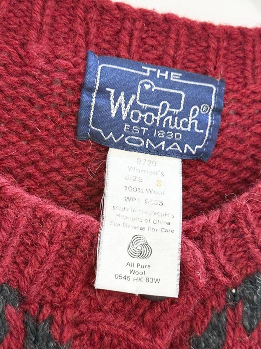 vintage woolrich 100% wool sheep knit cardigan - good market thrift store