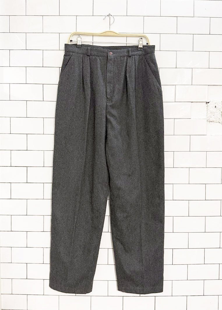 vintage worthington wool pleated trousers | lined - good market thrift store