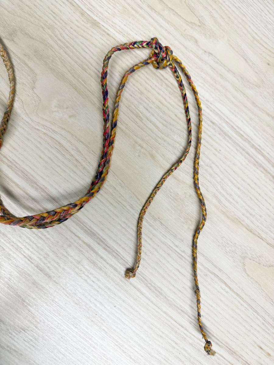 vintage woven faded rainbow bucket bag | braided strap - good market thrift store
